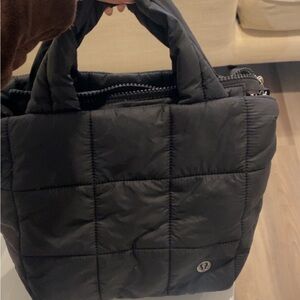 lululemon athletica Black Quilted Tote Bag